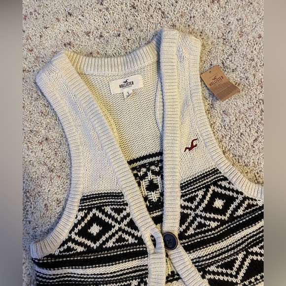 NWT Y2K Hollister Knit Sweater Vest size S - Picture 2 of 5